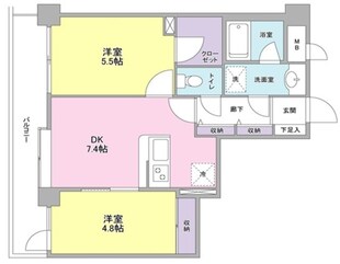 ボヌール都立大学壱番館の物件間取画像